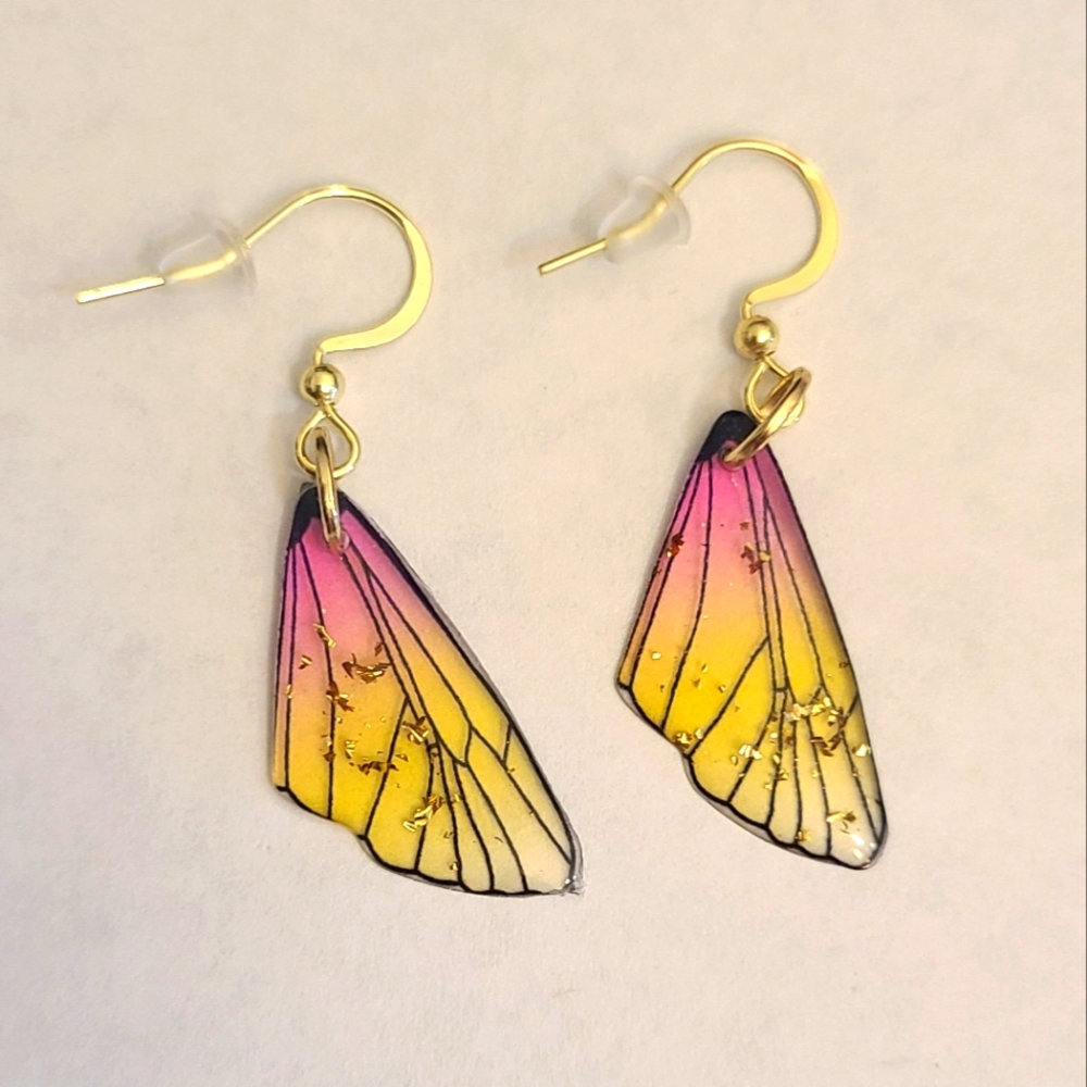 Handcrafted Mini Butterfly Wing Earrings